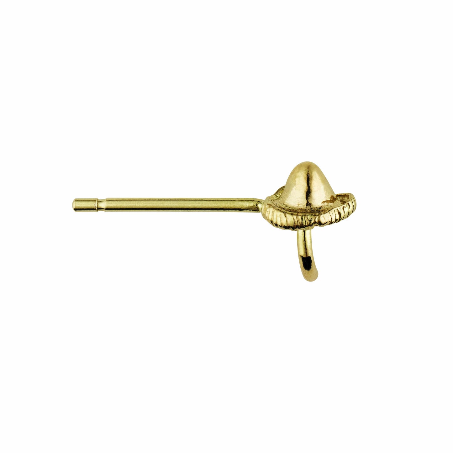 Alex Monroe 18ct Yellow Gold Teeny Tiny Mushroom Single Stud Earring 🇬🇧