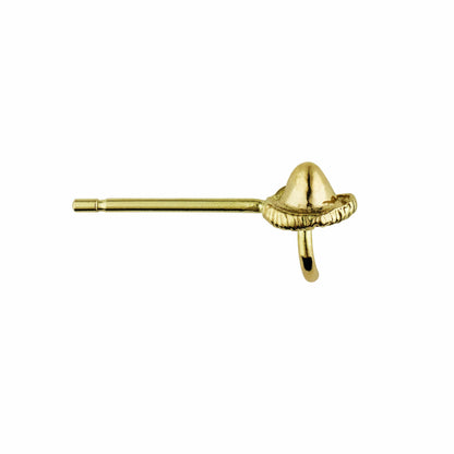 Alex Monroe 18ct Yellow Gold Teeny Tiny Mushroom Single Stud Earring 🇬🇧