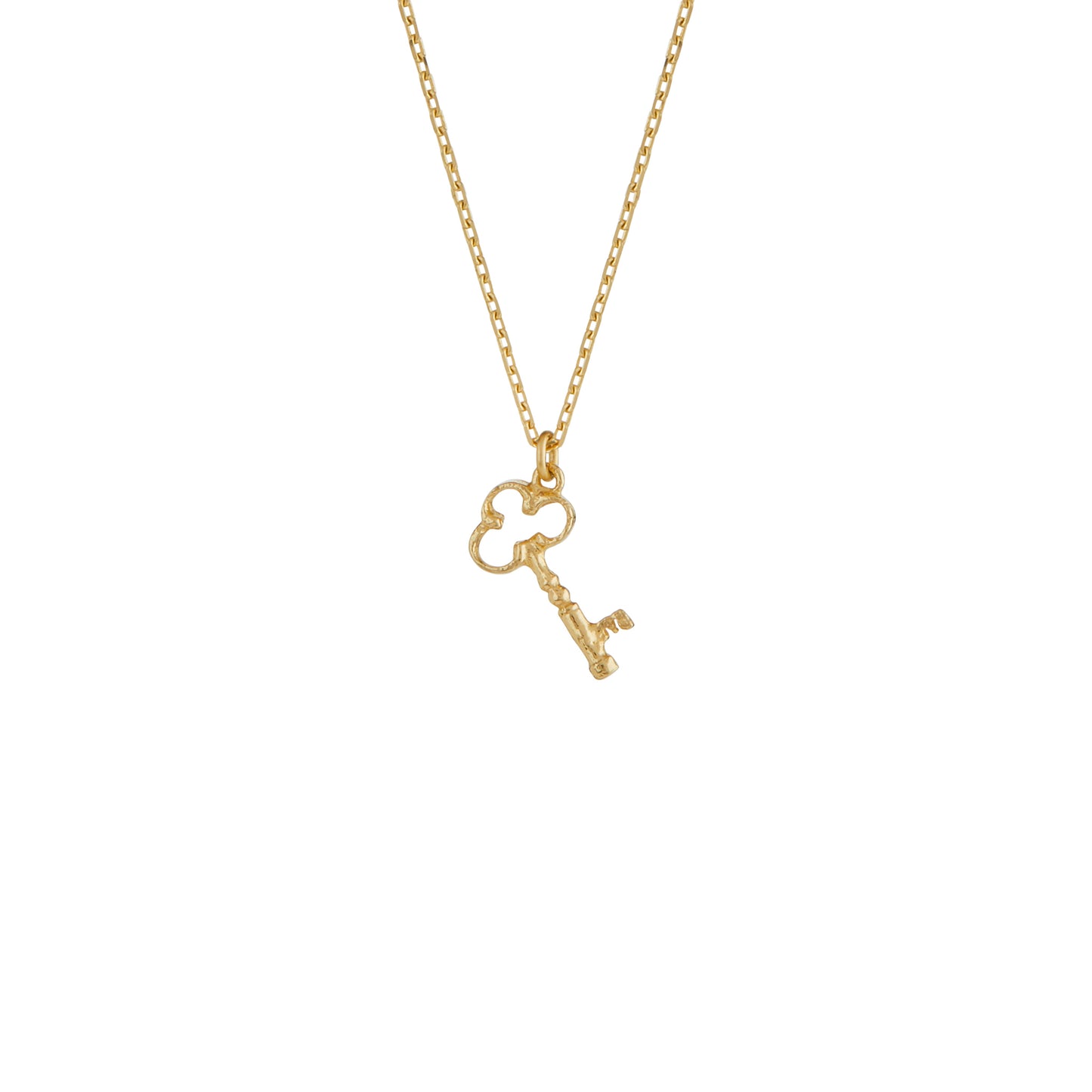 Alex Monroe 18ct Yellow Gold Teeny Tiny Garden Key Necklace 18inch necklace