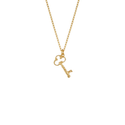 Alex Monroe 18ct Yellow Gold Teeny Tiny Garden Key Necklace 18inch necklace