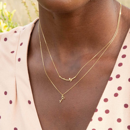 Alex Monroe 18ct Yellow Gold Teeny Tiny Garden Key Necklace 🇬🇧