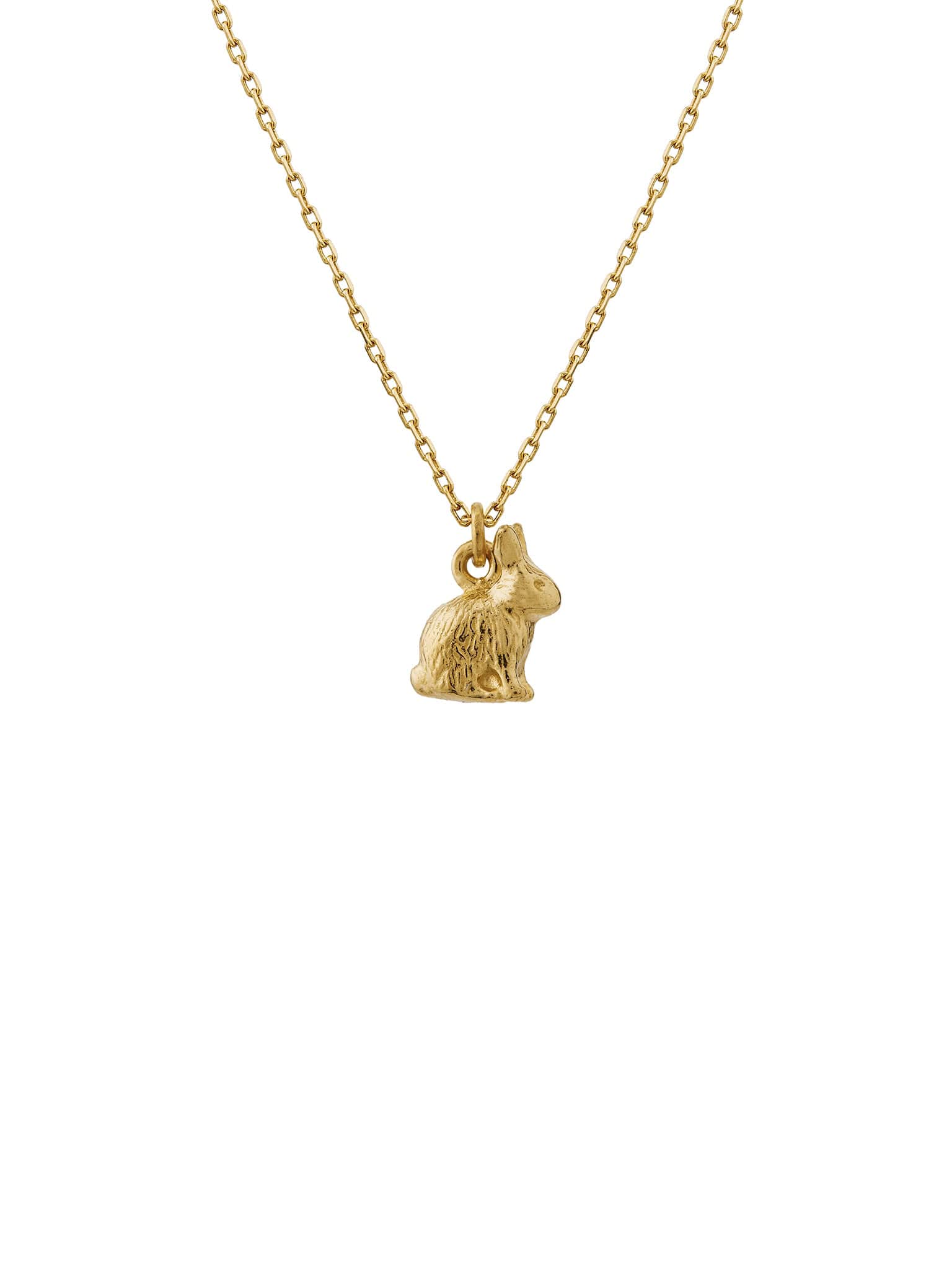 Alex Monroe 18ct Yellow Gold Teeny Tiny Rabbit Necklace